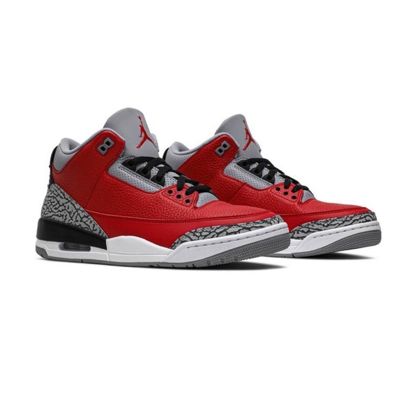 Air Jordan 3 Retro SE Fire Red Cement Grey Basketball Shoes - Picture 7 of 16